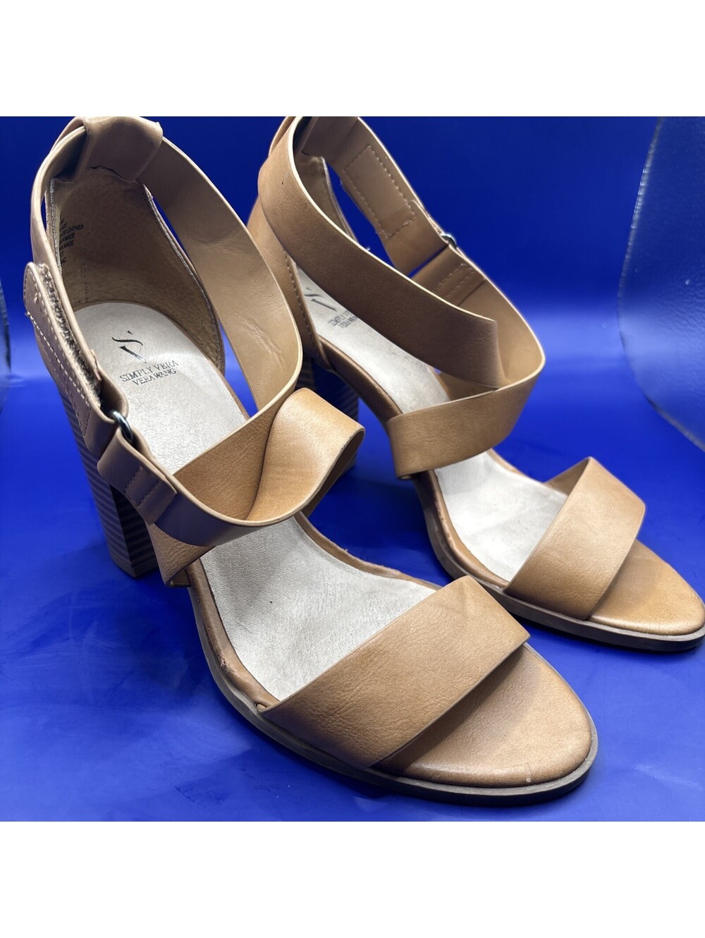 Simply Vera Vera Wang Women's Tan Strappy High Heel Sandals